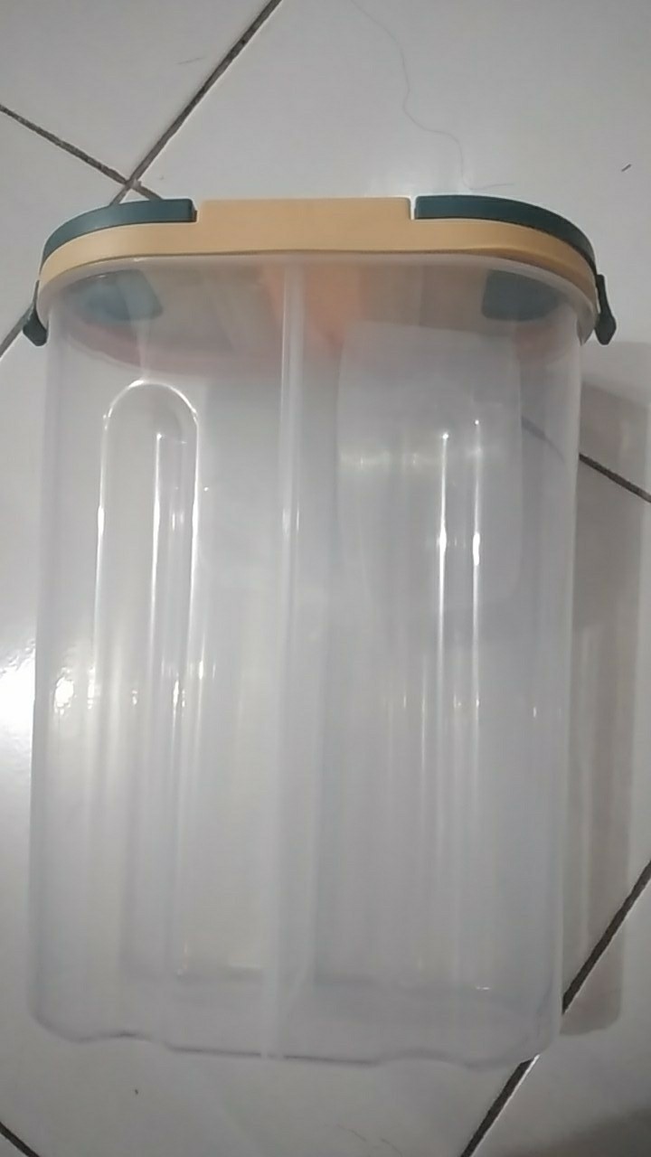 Hc Toples Tempat Penyimpanan Makanan Storage Jar Cereal Kontainer Penyimpanan Makanan 2 In 1