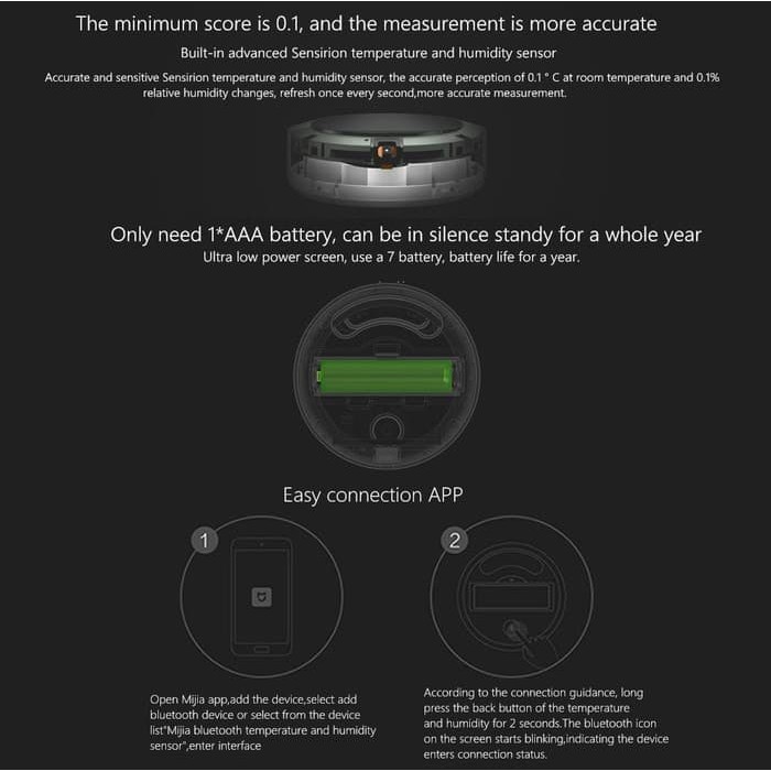 Mijia Bluetooth Wireless Temperature Humidity Sensor