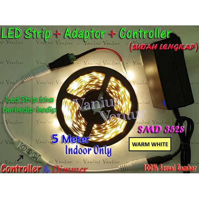 TERMUR4H Lampu LED Strip - Paket Murah Meriah (2) - Warna WARM WHITE