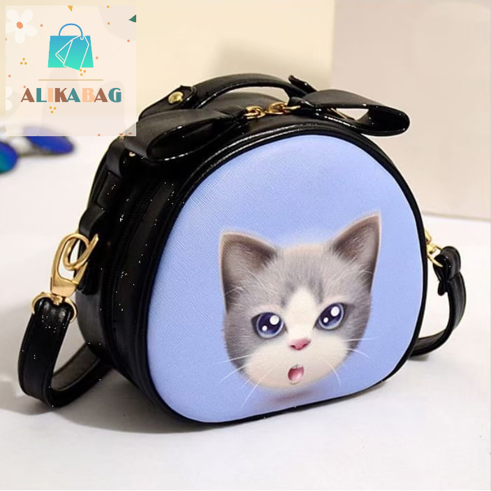 ALIKA BAG - Tas Selempang Wanita Karakter Kucing Lucu Fashion Casual