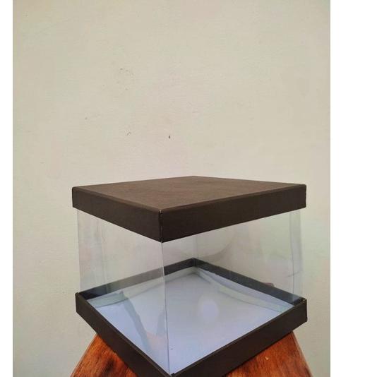 

BOX MIKA TRANSPARAN BENING /BOX MAHAR/BOX SESERAHAN UK 25x25x 20cm ~