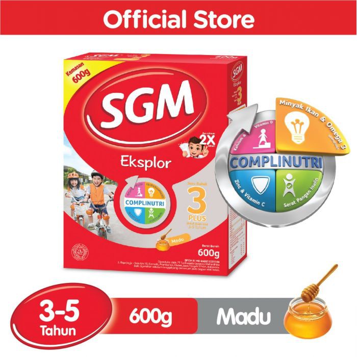 SGM Eksplor 3+ 600gr Madu / Vanila