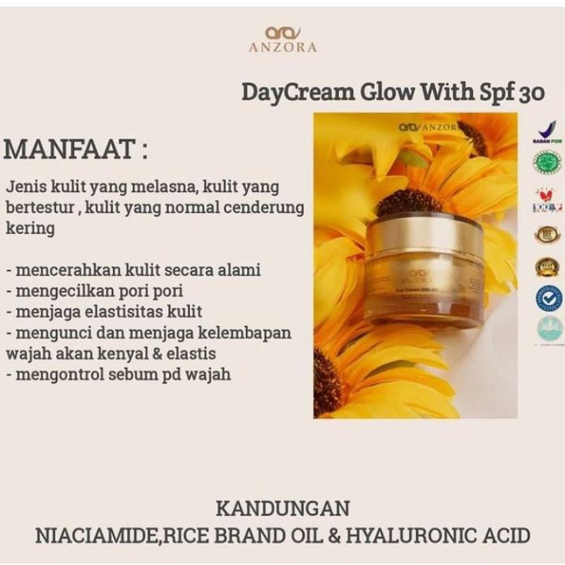 ANZORA DAY CREAM GLOW BPOM & KLINIK