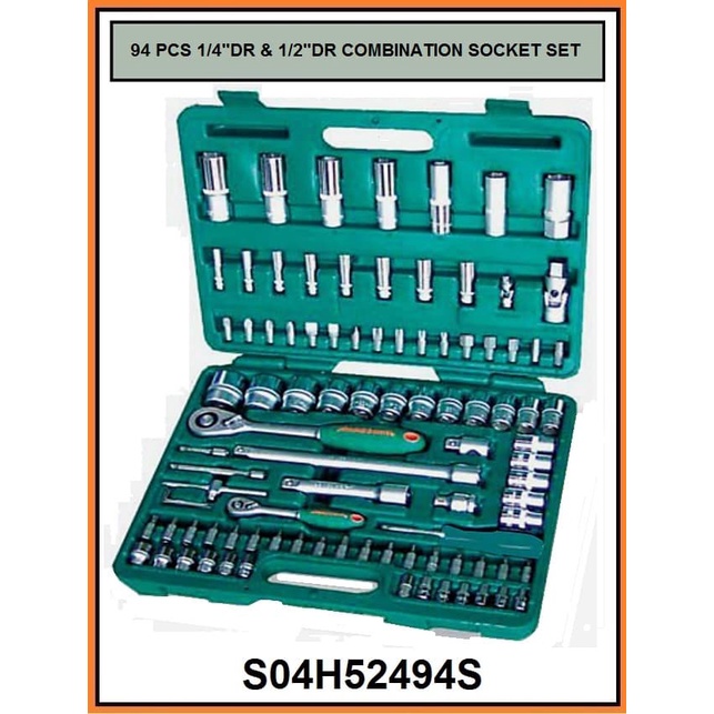 Jual JONNESWAY 94 PCS COMBINATION SOCKET SET 1/4\"DR & 1/2\"DR ...