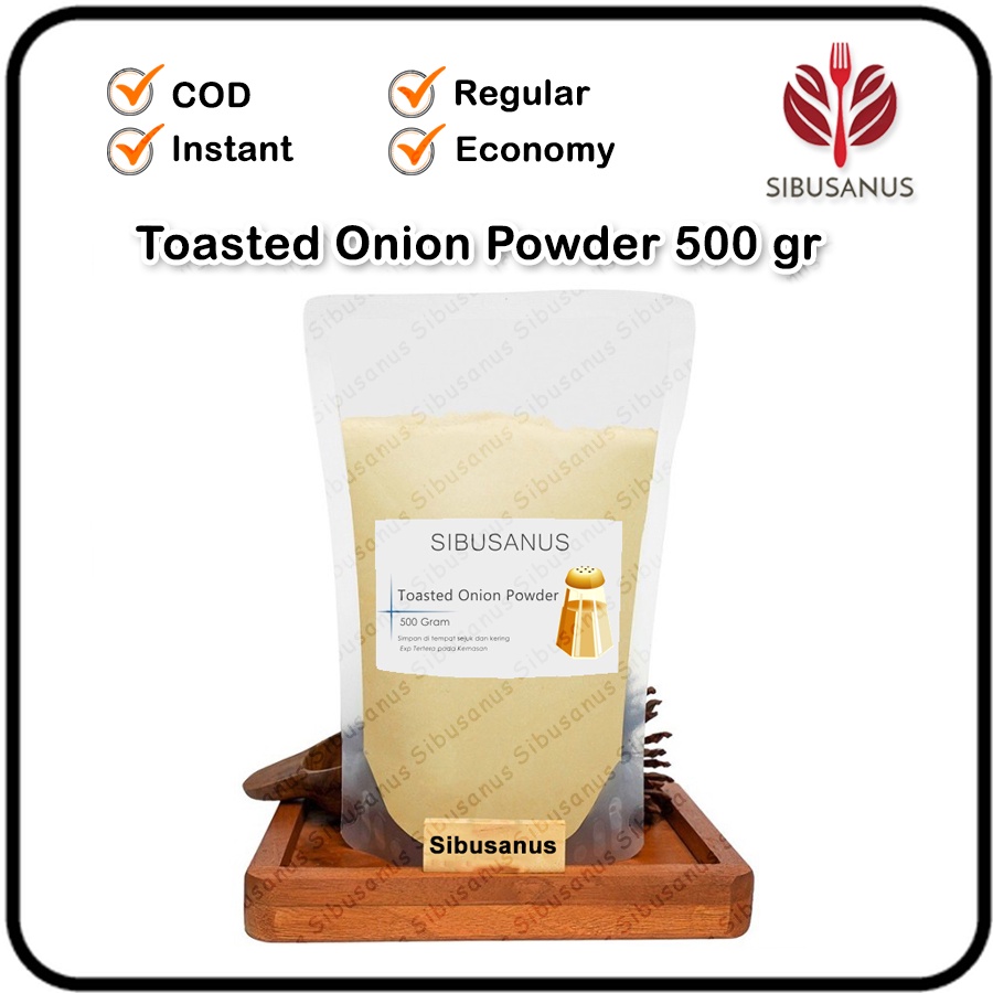 

Bawang Bombay Bubuk Panggang 500 gram Toasted Onion Powder 1/2 kg