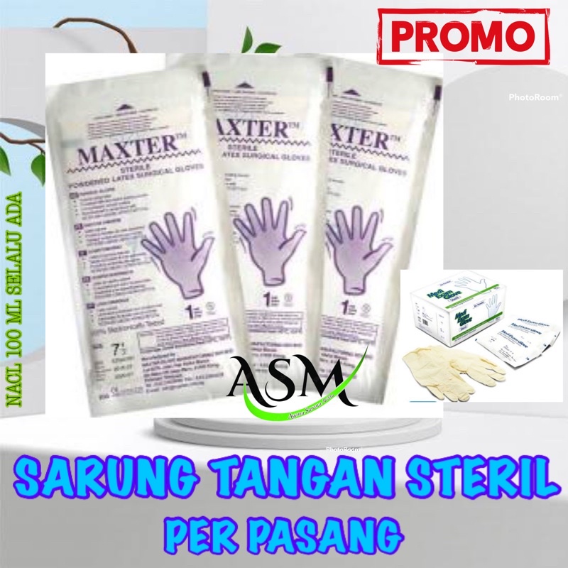 SARUNG TANGAN STERIL | HANDSCOON STERIL PER PASANG