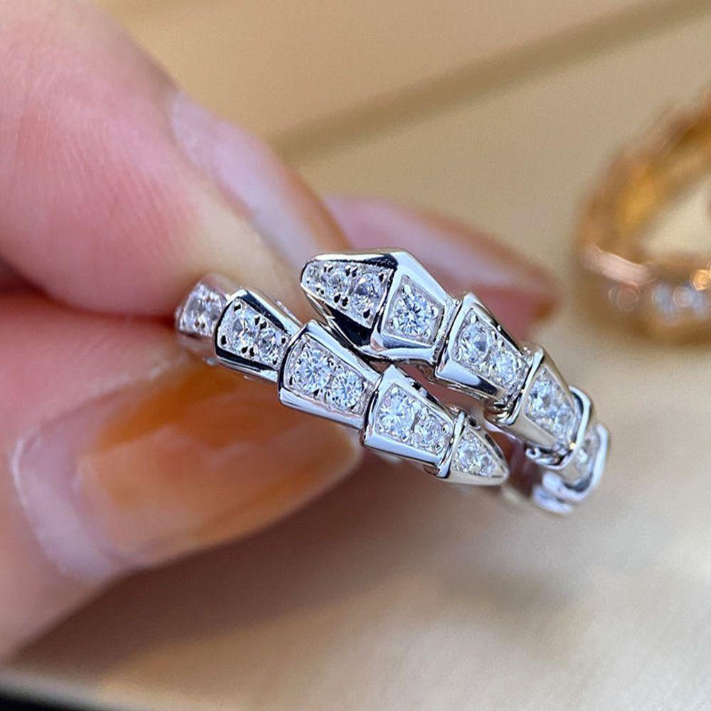 Mxbeauty Cincin Ular Keren Kepribadian Unik Berlian Imitasi Tembaga Gaya Jalanan Punk Ring