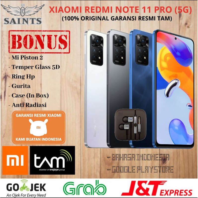 Xiaomi Redmi Note 11 Pro 5G TAM Ram 8GB Rom 128GB 8/128 Garansi Resmi Tam 15 Bulan-0