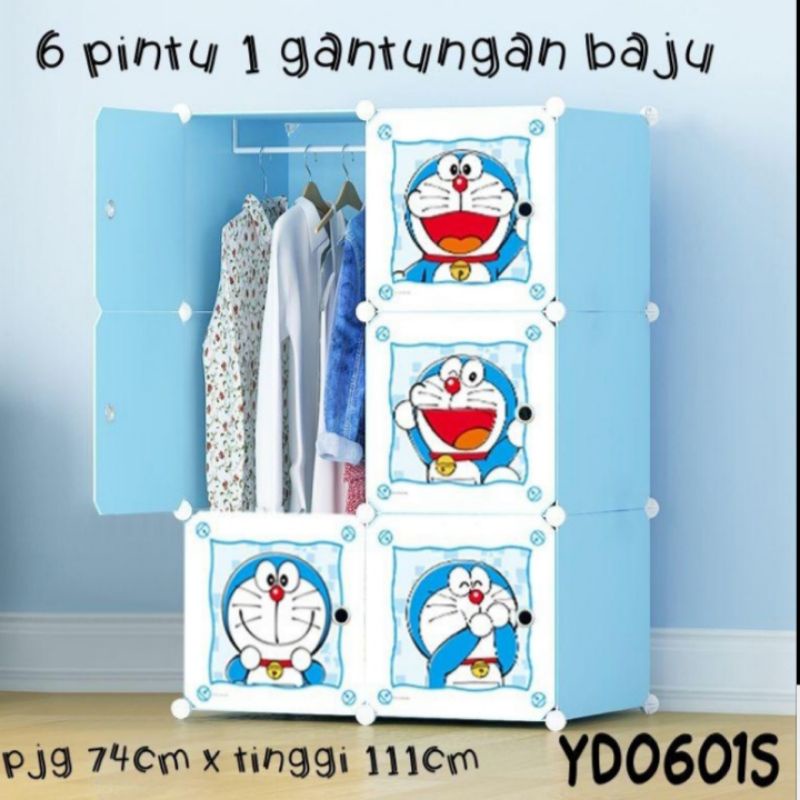 lemari portable 6 pintu