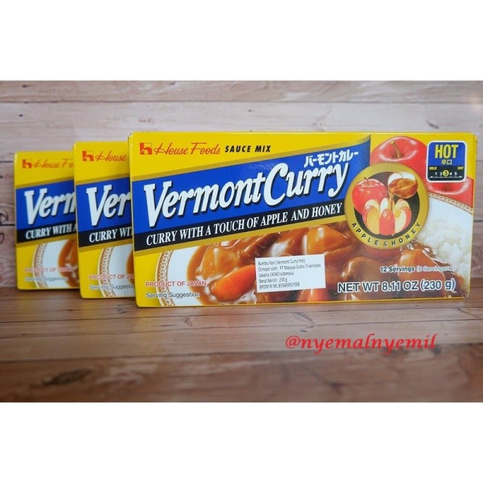 

House Vermont Curry Hot - Bumbu Kari Jepang 230Gr - Hot