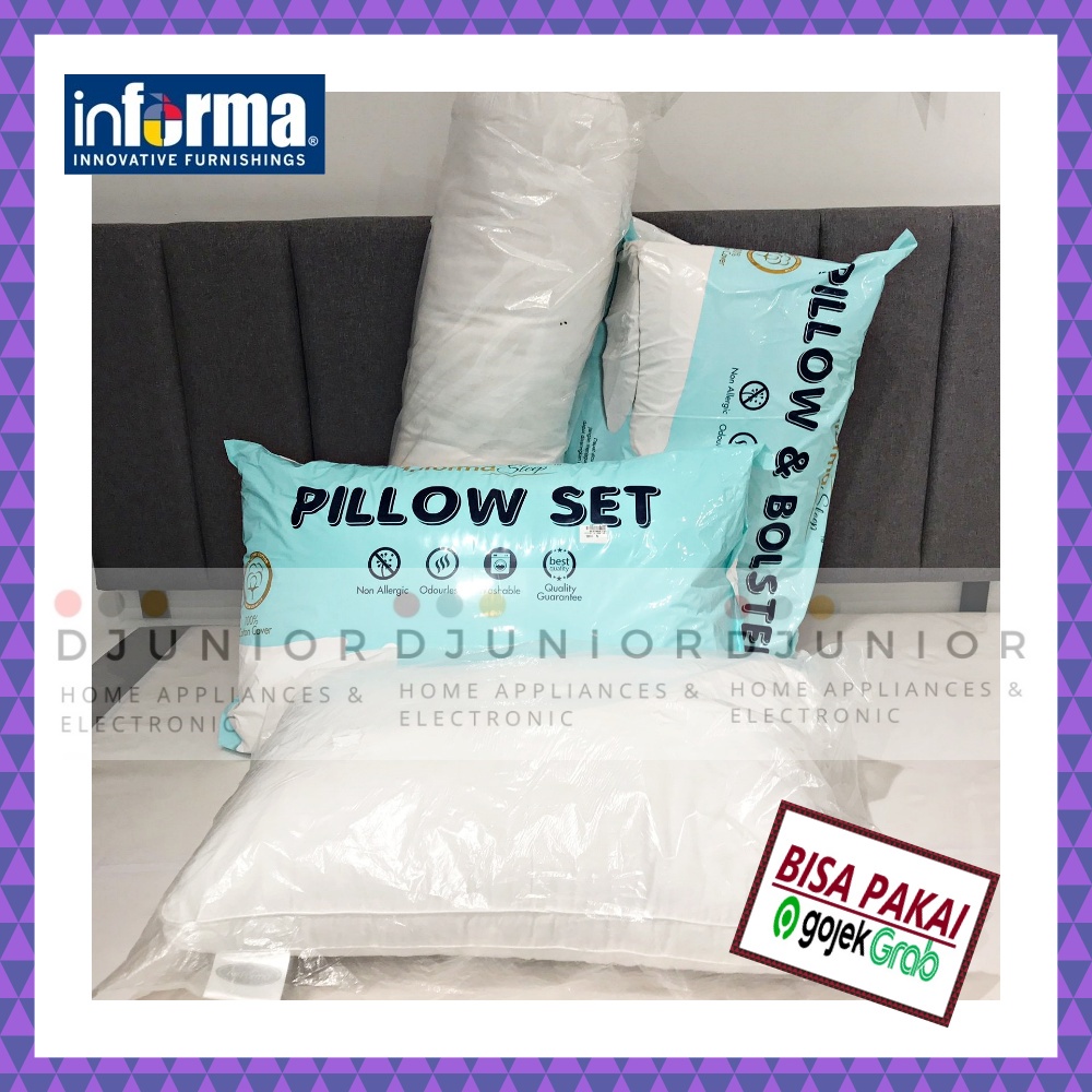 INFORMA - BANTAL GULING SET / PILLOW BOLSTER SET / BANTAL GULING HOTEL MURAH