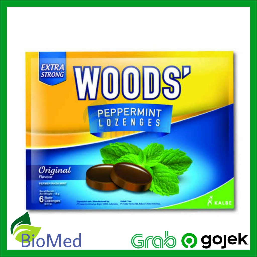 WOODS ORIGINAL BIRU - Wood's Permen Pelega Sakit Tenggorokan Batuk