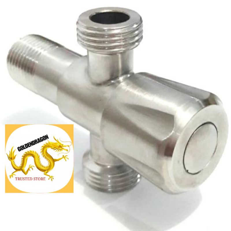 Stop kran shower cabang stainless steel
