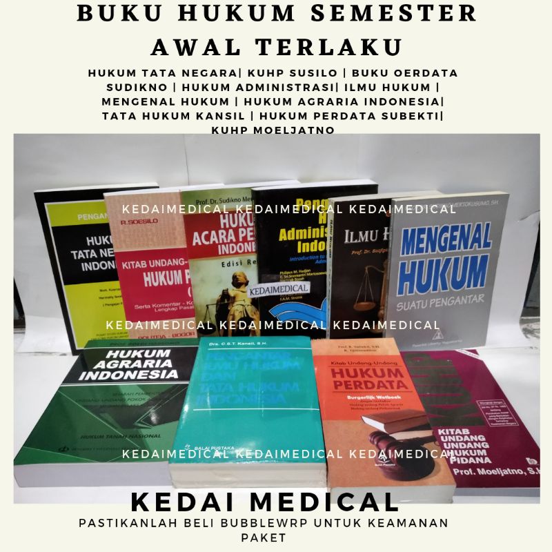 PROMO BUKU HUKUM TERLARIS SEMESTER AWAL BEBAS PILIH VARIAN(KUHP,KANSIL,PERDATA SUDIKNO,AGRARIA,ILMU HUKUM,RIB/HIR SUSILO)