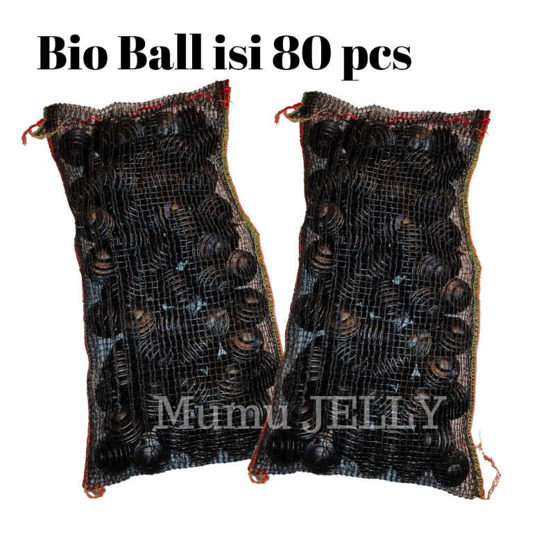 BIO BALL MEDIA FILTER AIR AQUARIUM DAN KOLAM IKAN isi 80pcs