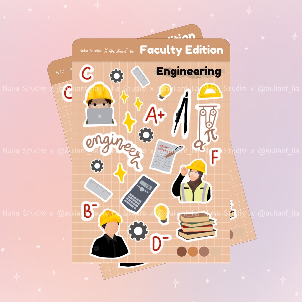 

Sticker by aulianf_lia | Faculty Edition Engineering Edisi Jurusan Anak Teknik | Aesthetic Sticker Estetik Stiker HP Laptop Botol Cute Waterproof Scrapbook Diary Journal Bujo Anti Air