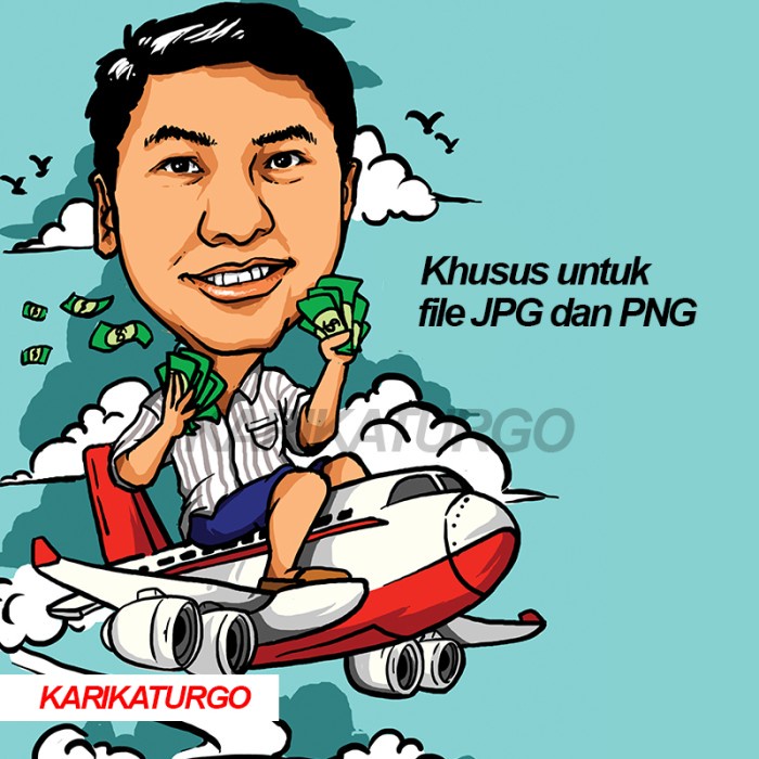 Jual Karikatur Miniatur Karikatur Fullcolor Kocak Dan Lucu Hanya