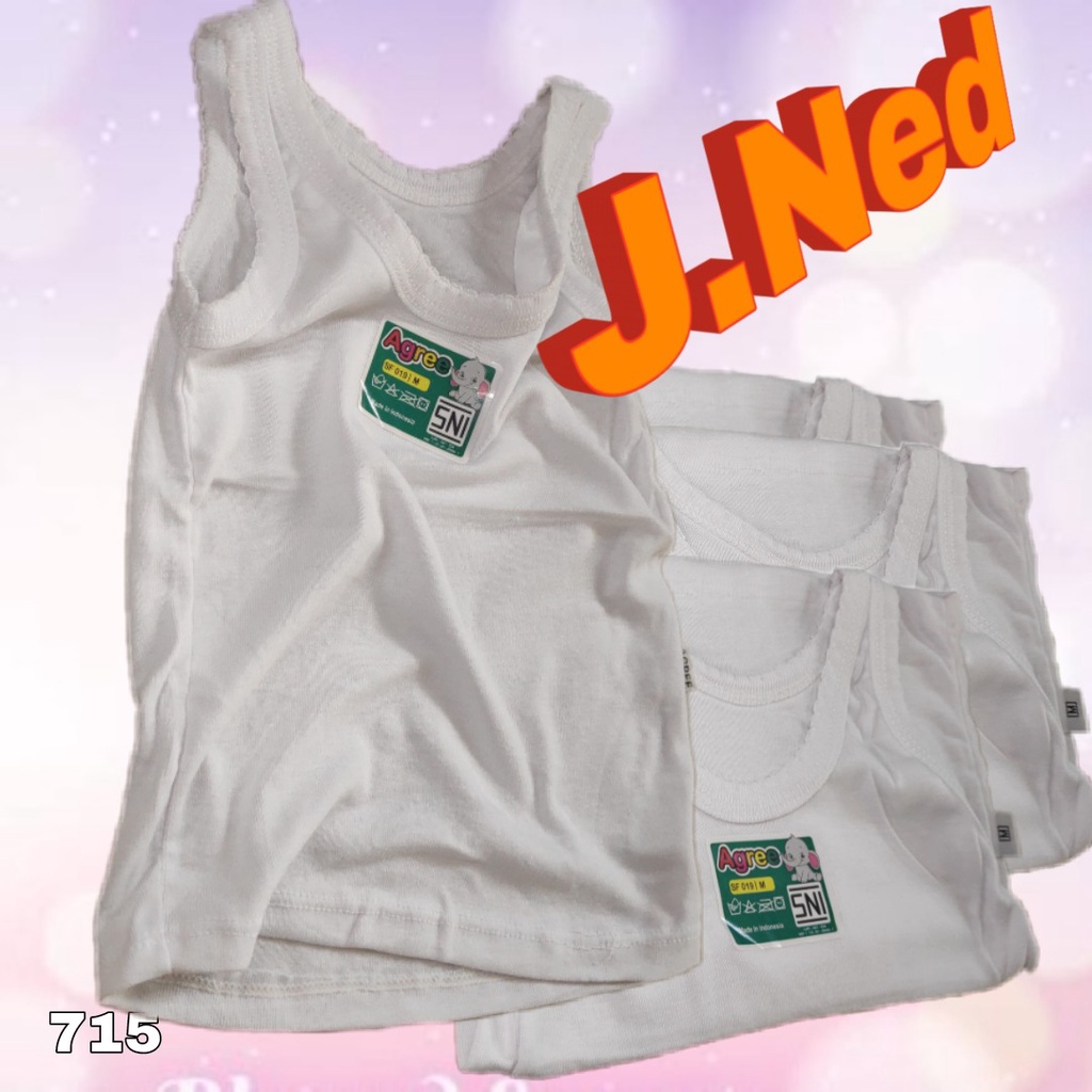 J715  KAOS DALAM ANAK SINGLET GELOMBANG SNI AGREE USIA  6 BULAN - 6 TH