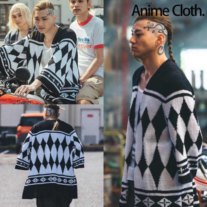 Sweater Cardigan Rajut Anime Tokyo Revengers Draken Cosplay