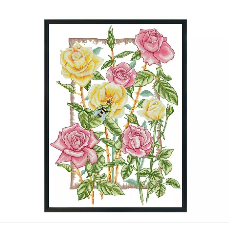 Paket/Kit Kristik/Cross Stitch Joy Sunday "Rose"