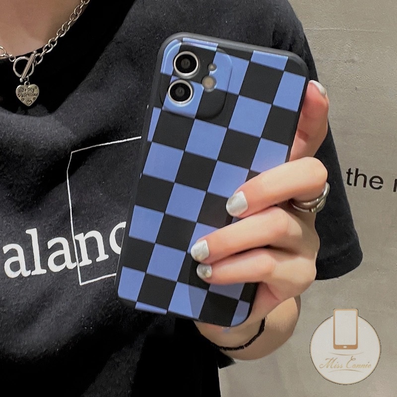 Soft Case Tpu Motif Kotak-Kotak Hitam Putih Untuk Infinix Hot 11 Play 10 11 10S Smart 5 6 Hot 10T Note 8 9 Play