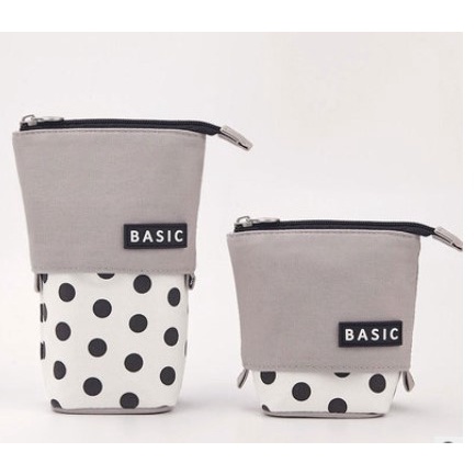 Retractable standing Stationery Case Drop down cute boba Zipper pencil case Kotak pensil unik-6