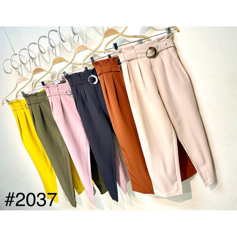 CELANA BAHAN MODEL BELAKANG KARET FREE BELT IMPORT (2037)