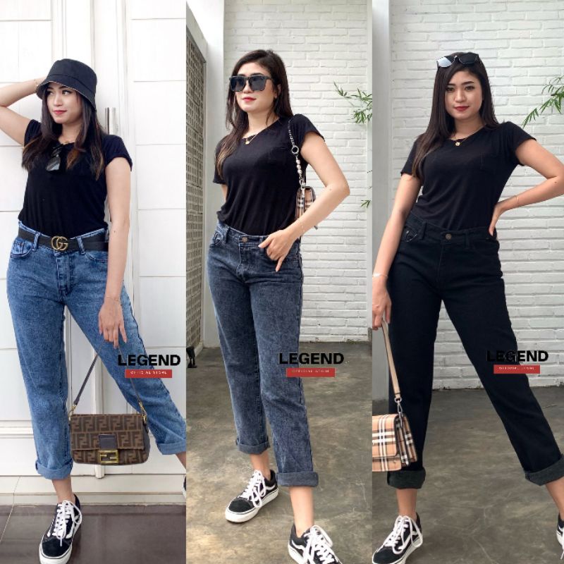 PREMIUM CELANA BOYFRIEND JEANS WANITA CELANA JEANS WANITA KEKINIAN