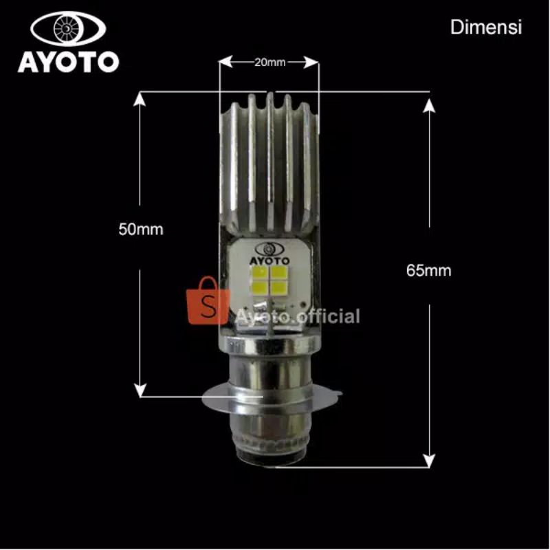 AYOTO LAMPU MOTOR LED BEBEK/ MATIC / AYOTO M2B AC DC HI LO ORIGINAL