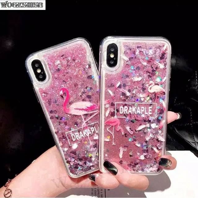 

Flamingo glitter case