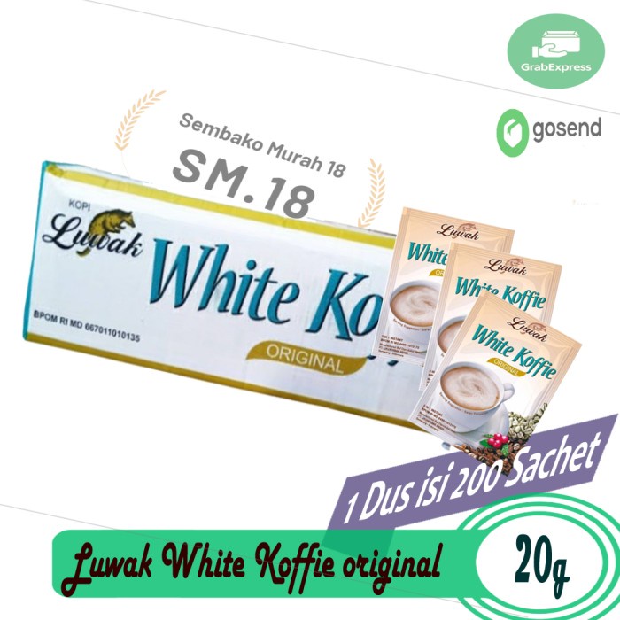 

LUWAK WHITE KOFFIE Sachet 20g Per Dus isi 200 Sachet - GROSIR