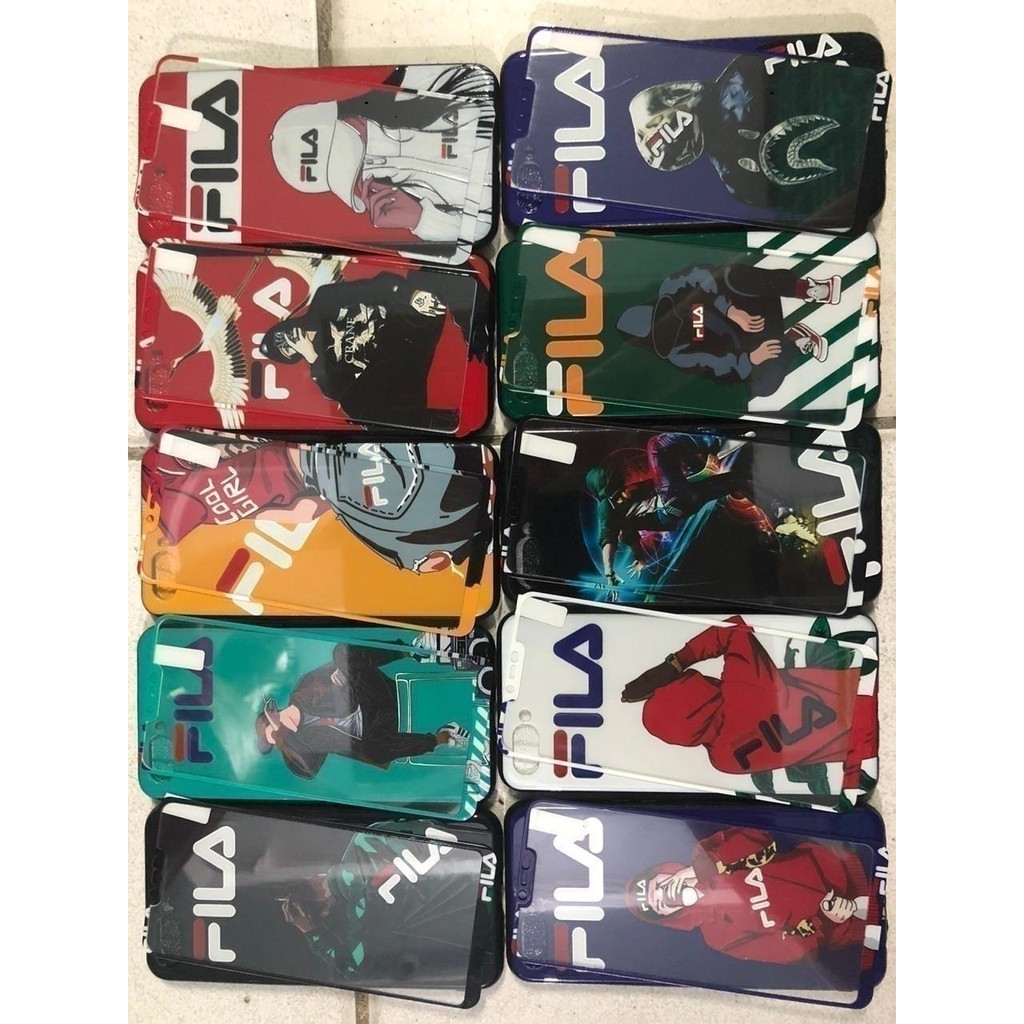 SOFCASE case + temper glas  mika motip FILA  SAMSUNG