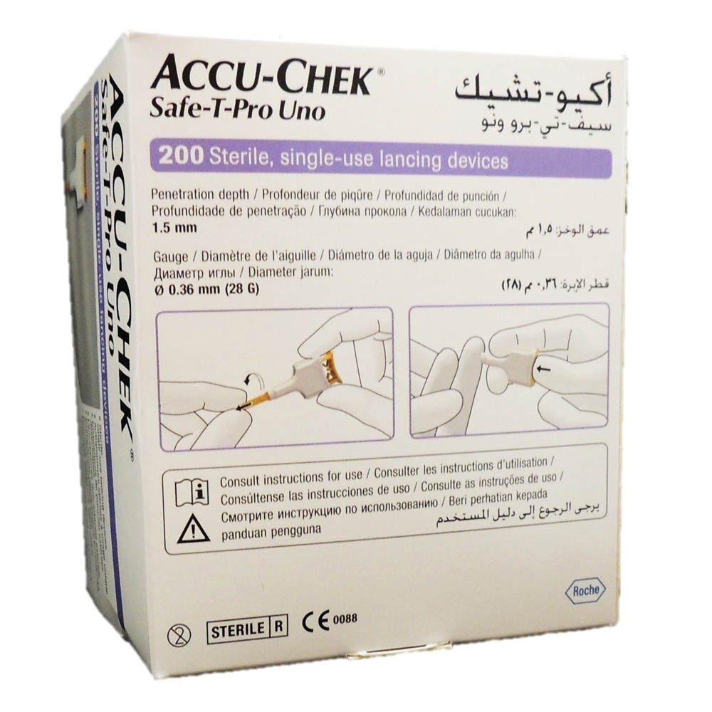 Lancing Device Blood lancet Jarum ACCU-CHEK Safe-T-Pro Uno