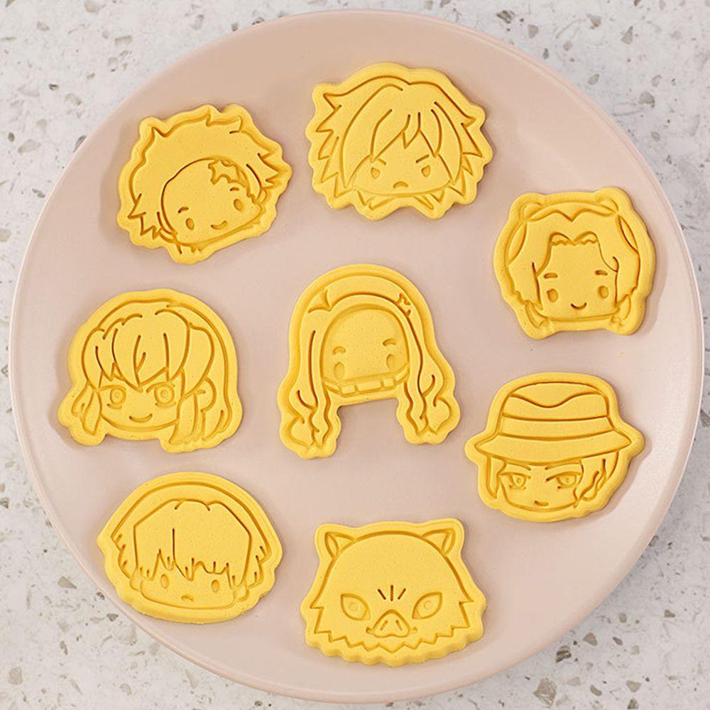 Pineapple 8Pcs Cetakan Kue Kering Baking Plastik Dekorasi Anime