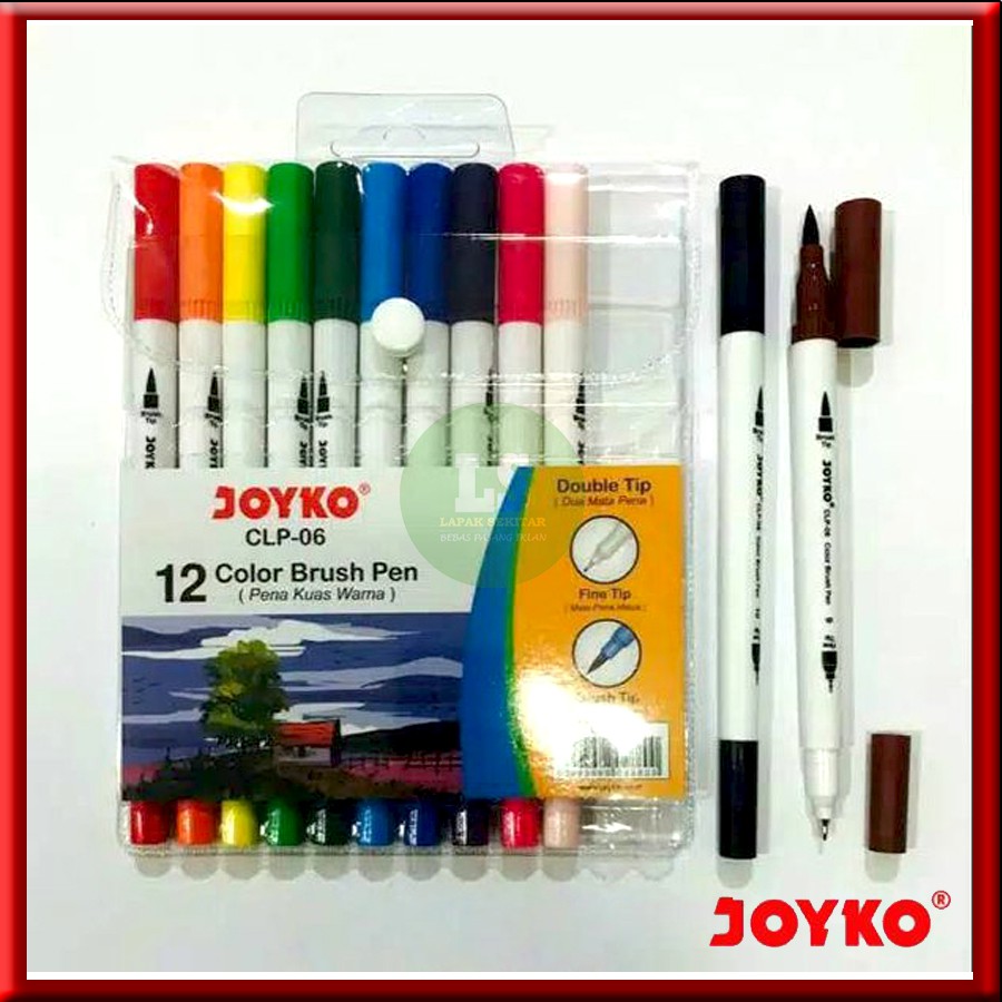 

Color Brush Pen / Pena Kuas Warna Joyko CLP-06 / 12 Warna / Color