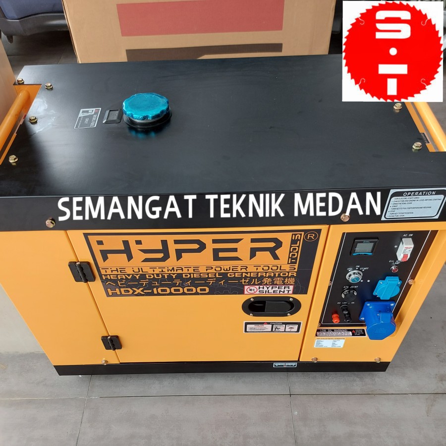 HDX-10000 GENSET GENERATOR LISTRIK SILENT SOLAR 7000 WATT 7KVA HYPER