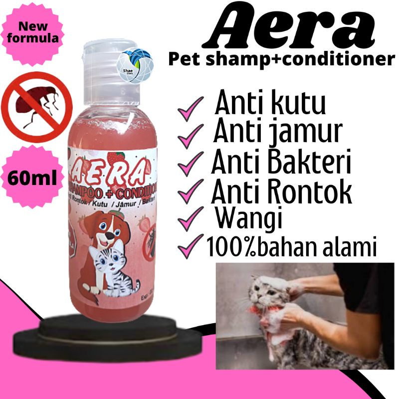 SAMPO KUCING ANJING ANTI KUTU ANTI RONTOK ANTI JAMUR ANTI BAKTERI SHAMPO SAMPO HEWAN 60ML