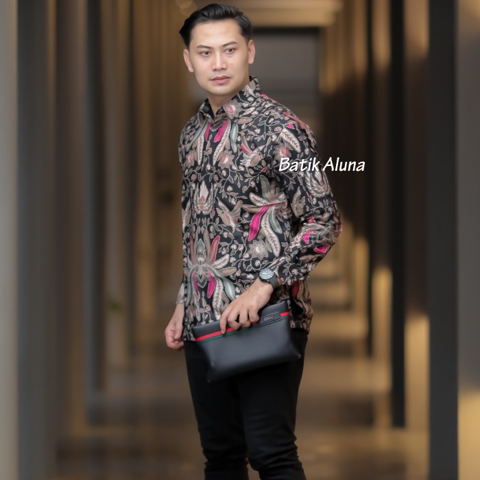 Batik Kaisar Premium Pria Lengan Panjang Produksi Pabrik Batik Aluna PCW 014