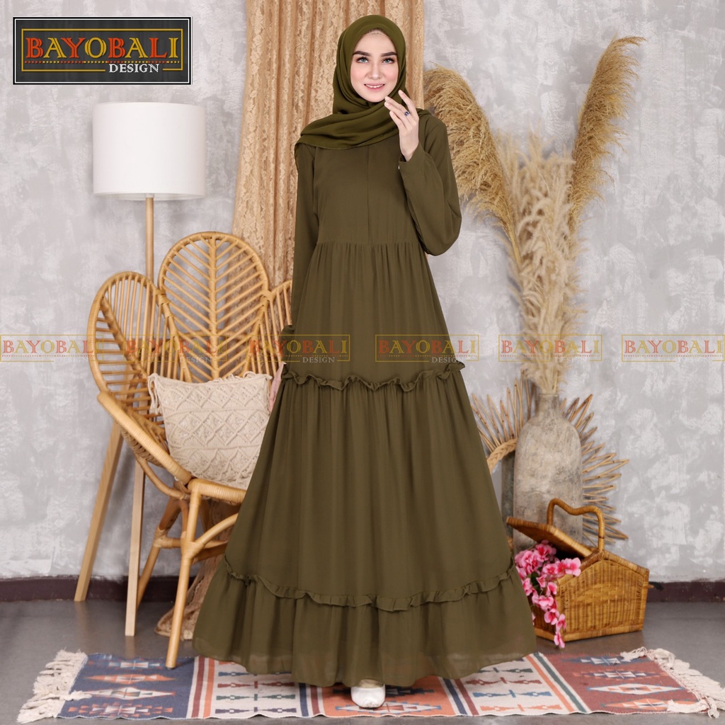 Baju Gamis Wanita Terbaru | Gamis Ceruty Babydoll Jumbo|Fashion Muslim Wanita Termurah |Gamis syari-3