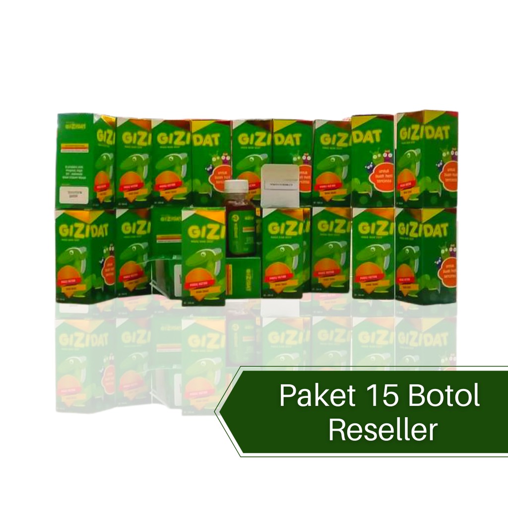 Paket Reseller 15 Botol GIZIDAT - Vitamin Penambah Nafsu Makan &amp; Berat Badan Anak