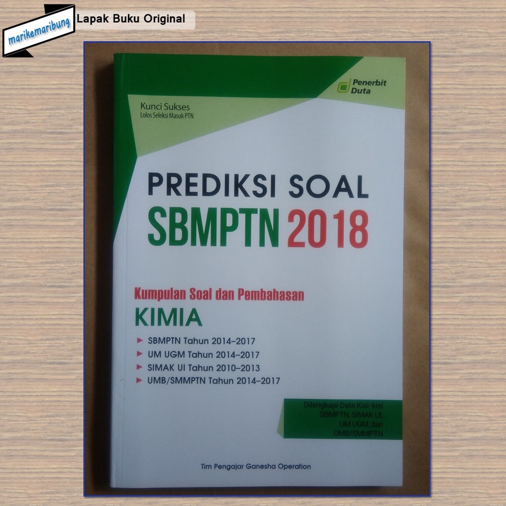 Buku Prediksi Soal-Soal Kimia SBMPTN 2018