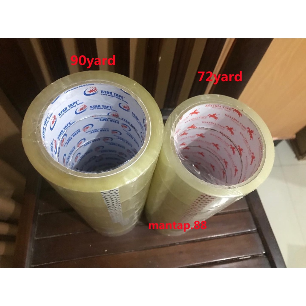 Lakban Bening 45mm *72 Yard/ 48mm*90 Yard Isolasi Selotip Clear Tape Daya Lengket Kuat