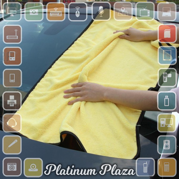 Tirol Handuk Microfiber Lap Pengering Mobil XL 92 x 56 cm - T22453 - Yellow`NL3S32-