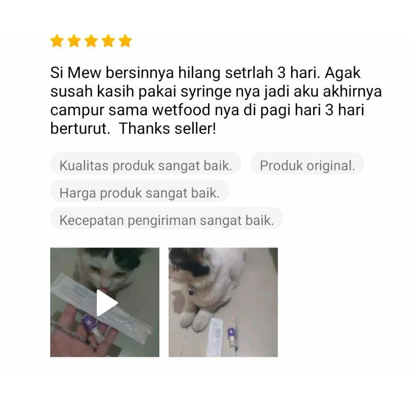 Obat vitamin Kucing D2 Original untuk Flu Bersin Batuk Pilek Sariawan Virus Calici Panleu Distemper Mencret Diare Pencernaan Muntah Masalah Pipis Mulut bau Berliur by uky amino