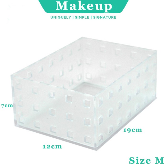 Medium Simple Storage Acrylic Makeup -Rak Kosmetik Akirlik Multifungsi