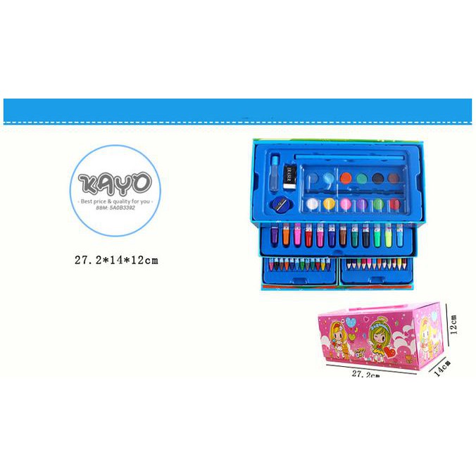 

54psc|Pensil warna,set Crayon Set,spidol warna set Alat lukis, cat air