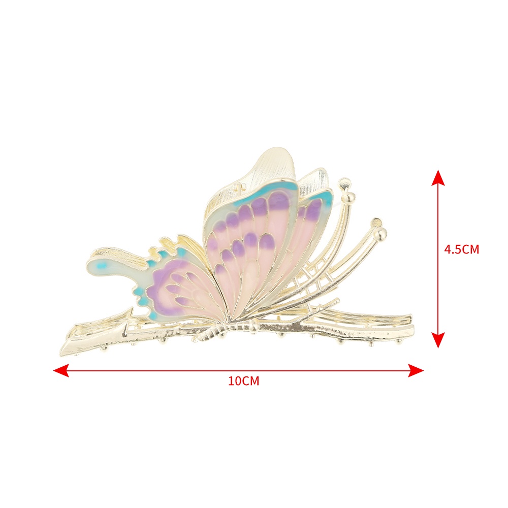 Jepit Rambut Model Cakar Desain Kupu-Kupu Hiu Gaya Antik Untuk Aksesoris Wanita