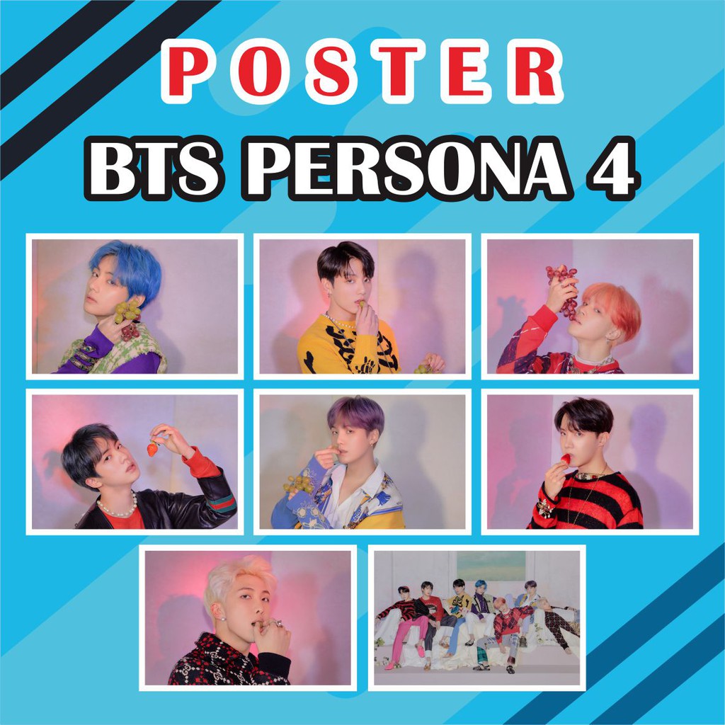 Poster BTS PERSONA 4 - Jungkook V Jimin Jin Suga Rm Jhope