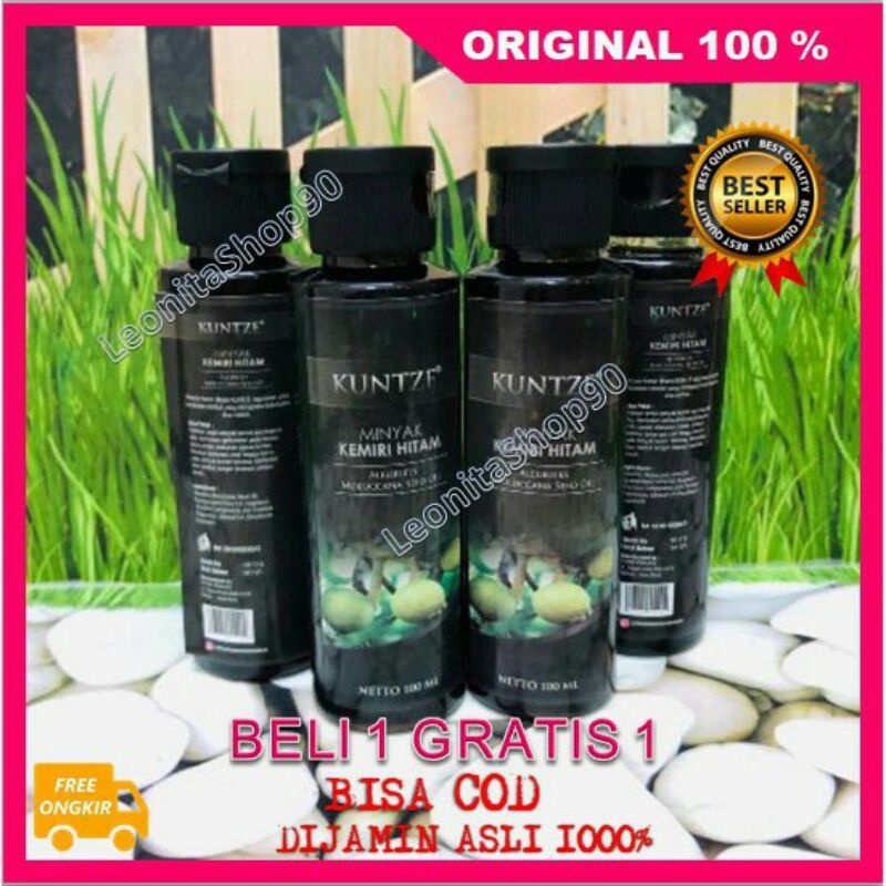 Minyak Kemiri KUNTZE Penghilang Uban Rambut Putih Permanen Asli Original Selamanya beli 1 gratis