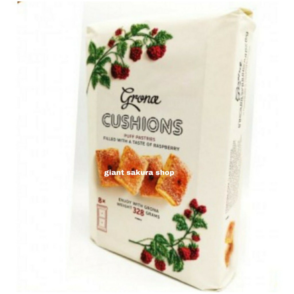 

Grona Cushion Puff Pastries Raspberry / snack import / biskuit import / makanan import / biskuit